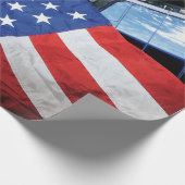 Papier Cadeau Station spatiale Drapeau américain Orbite terrestr (Coin)
