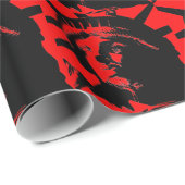 Papier Cadeau Statue d'Art Black & Red Pop de la Liberté (Coin rond)