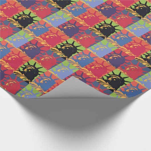 Papier Cadeau Statue d'Art Pop de la Liberté New Yok City (Coin)