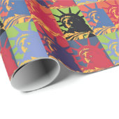 Papier Cadeau Statue d'Art Pop de la Liberté New Yok City (Coin rond)