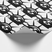 Papier Cadeau Statue d'Art Pop Noir & Blanc de la Liberté (Coin)