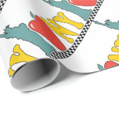 Papier Cadeau statue de la liberté (Coin rond)