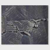 Papier Cadeau Statue de la Liberté (Plat)