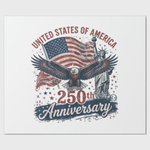 Papier Cadeau Statue de la Liberté aigle chauve 250e anniversair