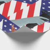 Papier Cadeau Statue de la Liberté Torch avec drapeau américain