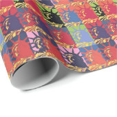 Papier Cadeau Statue de l'art pop de la liberté américaine (Coin rond)