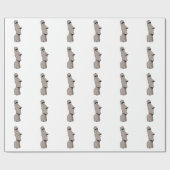Papier Cadeau Statue de Moai (île de Pâques) (Plat)