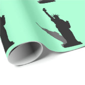 Papier Cadeau statue de papier d'emballage de liberté (Coin rond)