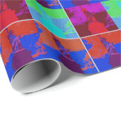 Papier Cadeau Statue de style pop art de la liberté (Coin rond)