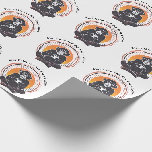 Papier Cadeau Stay Calm and Sip Your Coffee Design (Coin)