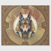 Papier Cadeau Steampunk Anubis Fox Portrait (Plat)