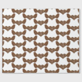 Papier Cadeau Steampunk Coeur ailé avec engrenages Thunder_Cove (Plat)