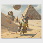 Papier Cadeau Steampunk Desert Explorer Mouse  (Plat)