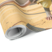 Papier Cadeau Steampunk Desert Explorer Mouse  (Coin rond)