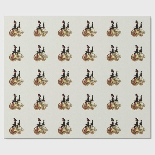 Papier Cadeau Steampunk man femme penny farthings cadeaux par Le (Plat)