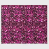 Papier Cadeau Steampunk Sea Life Pink Octopus Tentacles (Plat)