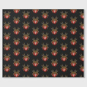 Papier Cadeau Steampunk spider on black (Plat)