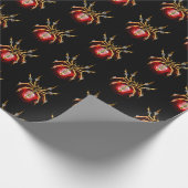 Papier Cadeau Steampunk spider on black (Coin)