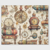 Papier Cadeau Steampunk victorien (Plat)