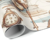 Papier Cadeau Steampunk victorien (Coin rond)