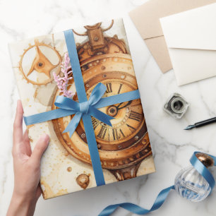 Papier Cadeau Steampunk victorien