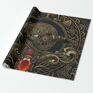 Papier Cadeau Steampunk Viking Baleine – Gardien du Nord