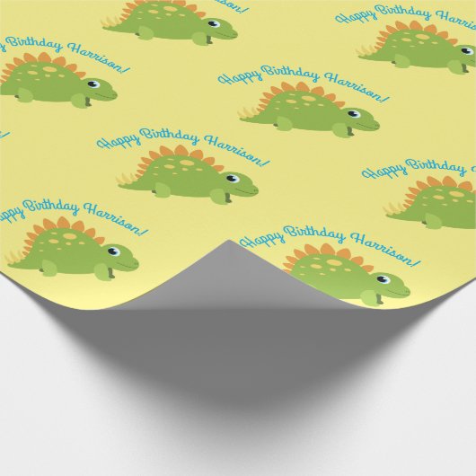 Papier Cadeau Stegosaurus Dinosaur fête d'anniversaire (Coin)