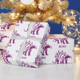 Papier Cadeau Stegosaurus pourpre Dinosaure araigné