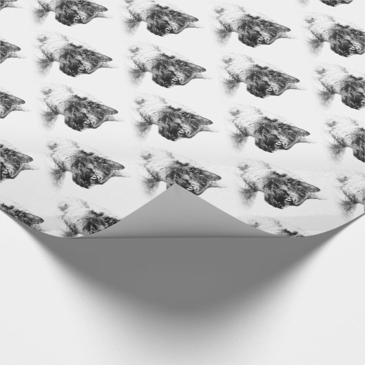 Papier Cadeau Stella le chat gris (Coin)