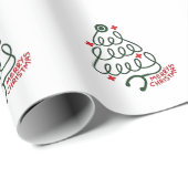 Papier Cadeau Stethoscope Arbre de Noël Lumières Éclairage Infir (Coin rond)