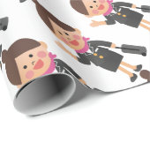 Papier Cadeau Steward (hôtesse de l'air) (Coin rond)