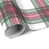 Papier Cadeau Stewart Plaid Christmas (Coin rond)