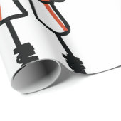 Papier Cadeau Stick Figure Soccer Boy Football Player (Coin rond)