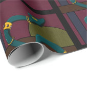 Papier Cadeau Sticker Carré Snake (Coin rond)