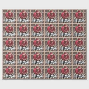 Papier Cadeau Sticker Grenade Espagne grenade