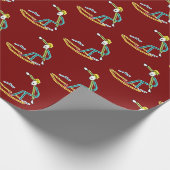 Papier Cadeau Stickman de surf (Coin)