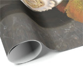 Papier Cadeau Still Life avec fruits, huîtres et peinture à vin (Coin rond)