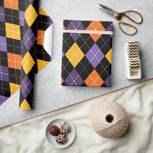 Papier Cadeau Stitch d'Halloween noir et orange (Artisanat)