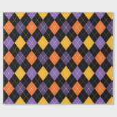 Papier Cadeau Stitch d'Halloween noir et orange (Plat)