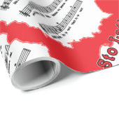 Papier Cadeau Sto Lat ! Carte de la chanson polonaise (Coin rond)