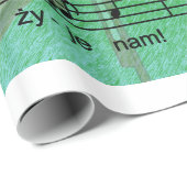 Papier Cadeau Sto Lat Chanson Avec Fiddle (Coin rond)