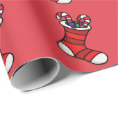 Papier Cadeau Stockage de Noël (Coin rond)