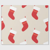 Papier Cadeau Stockage de Noël Père Noël Rustic Holiday (Plat)