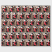 Papier Cadeau Stocker De Noël Rempli De Charbon (Plat)