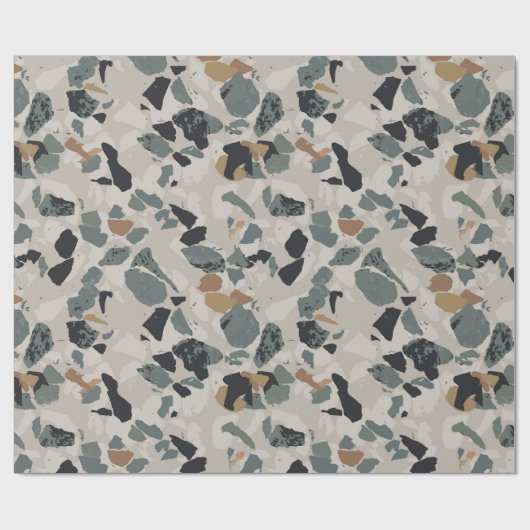 Papier Cadeau Stone Terrazzo Pattern (Plat)