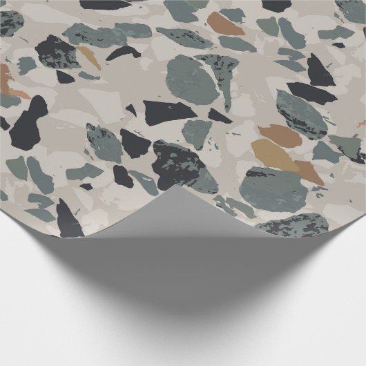 Papier Cadeau Stone Terrazzo Pattern (Coin)