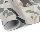 Papier Cadeau Stone Terrazzo Pattern (Coin rond)