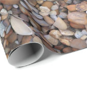 Papier Cadeau Stones River Rocks Inhabituel (Coin rond)