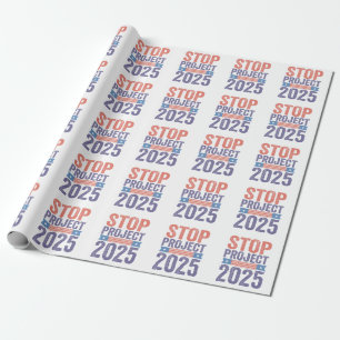 Papier Cadeau Stop Project 2025 Trump American Patroitic