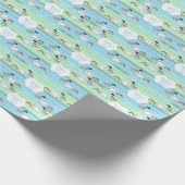 Papier Cadeau Stork avec un mignon petit bébé garçon (Coin)